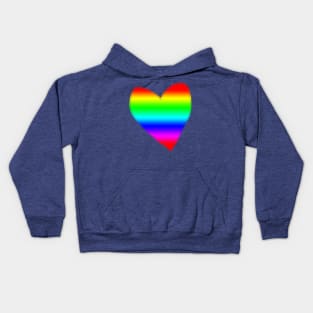 Linear Spectrum Rainbow Love Heart Kids Hoodie